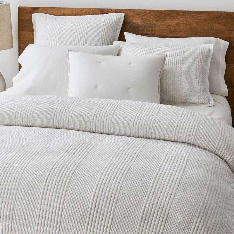 West Elm Jersey Linear Duvet Cover image number 0